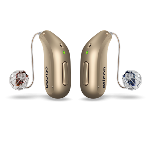Oticon_Intent_miniRITE Silver Honey Beige